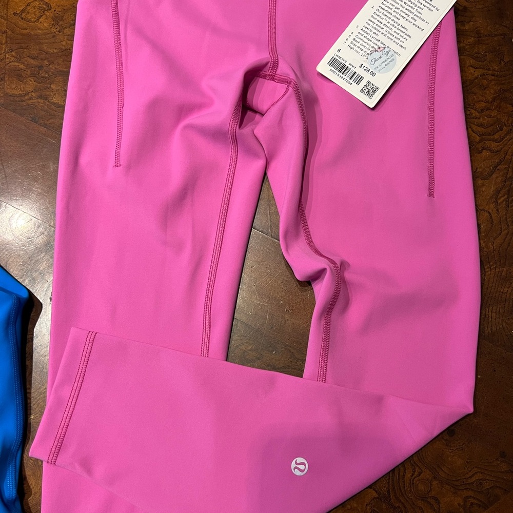 Lululemon Wunder Train HR 25” POW PINK size 6 NEW